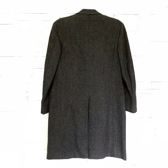 Saks Fifth Avenue Gray Wool Long Dress Coat 41 - Picture 3 of 8